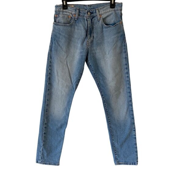 Levis Big E Premium 512 Slim Taper Jeans Light Blue Wash W31 L30 Mens Denim - Picture 2 of 11